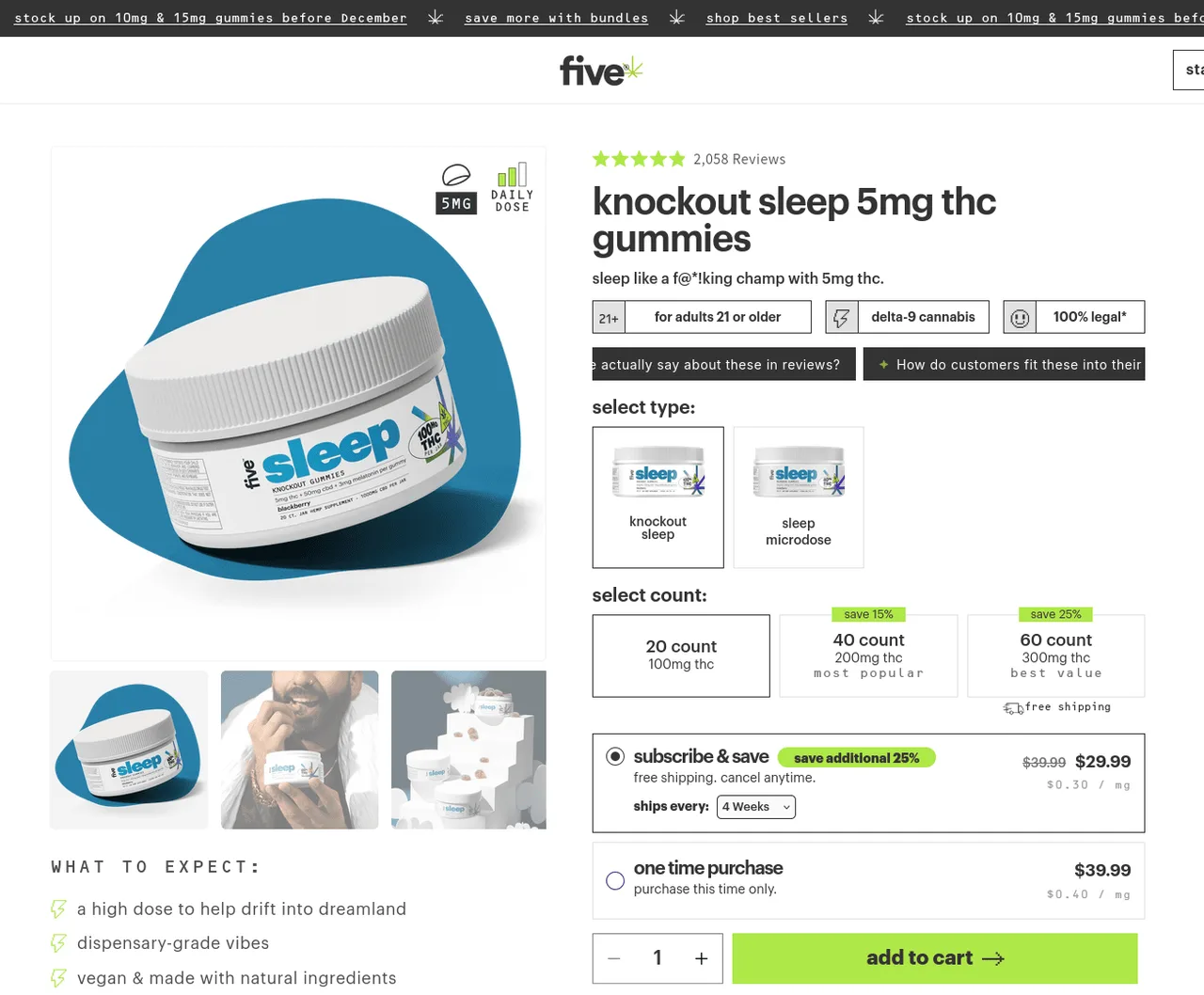 five CBD Knockout Sleep image 4