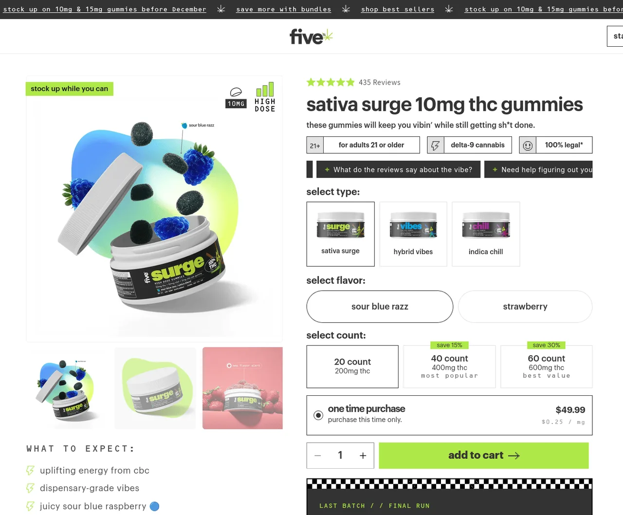 five CBD Sativa Surge image 4