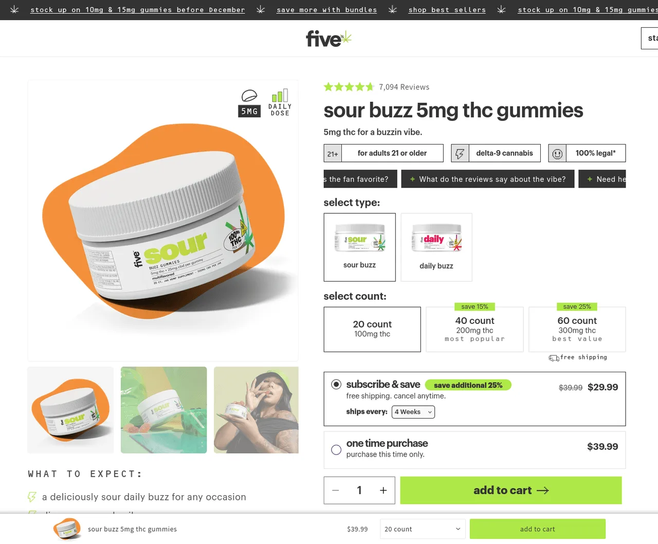 five CBD Sour Buzz image 4