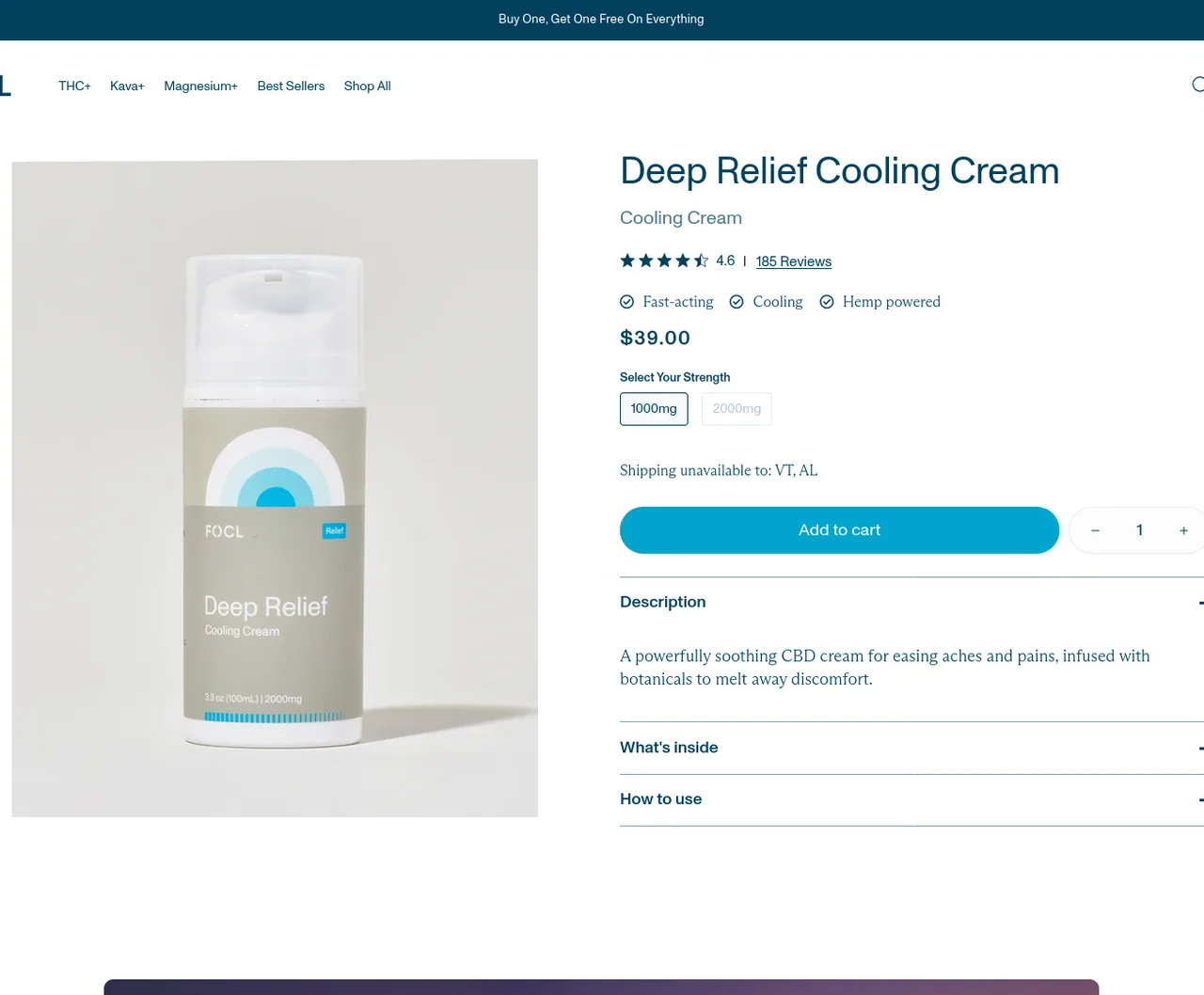 FOCL Deep Relief Cooling Cream image 4