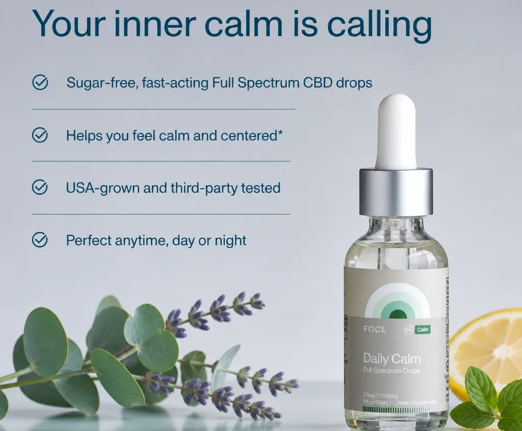 FOCL Daily Calm Full Spectrum Drops image 3
