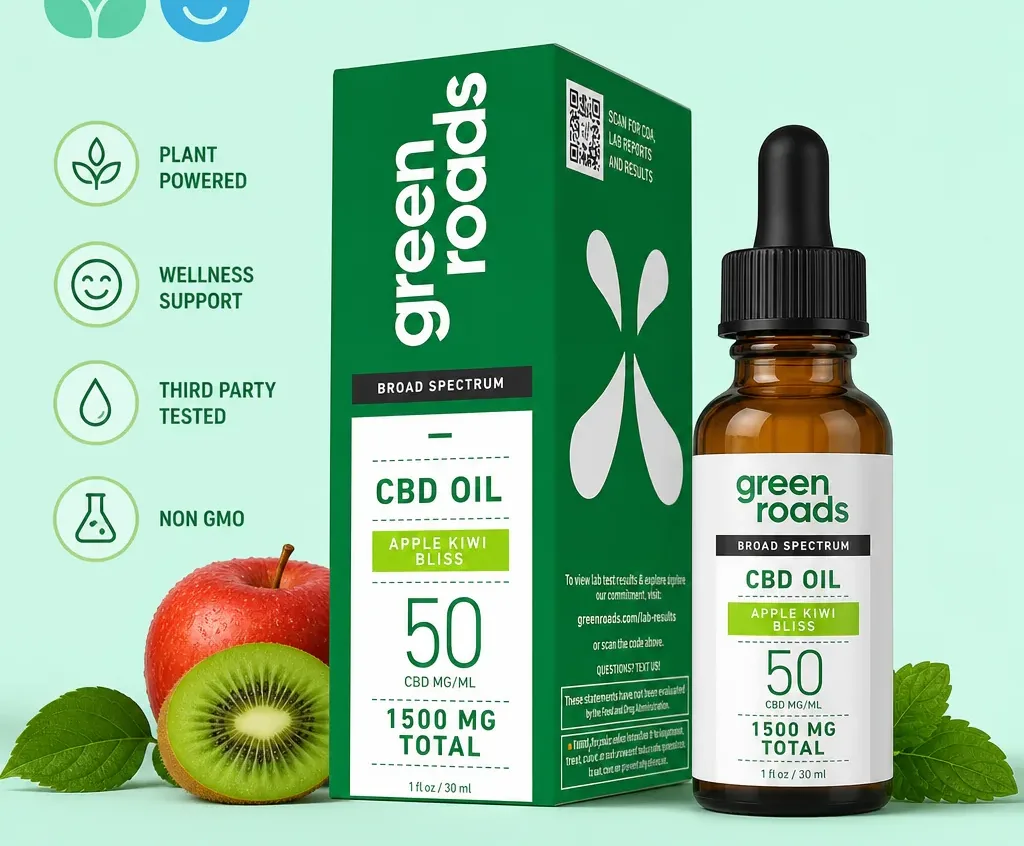 Green Roads Apple Kiwi Bliss CBD Oil