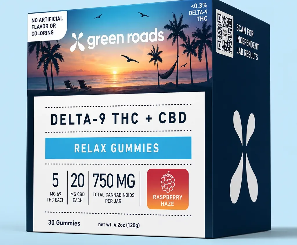 Green Roads Raspberry Haze Relax Gummies