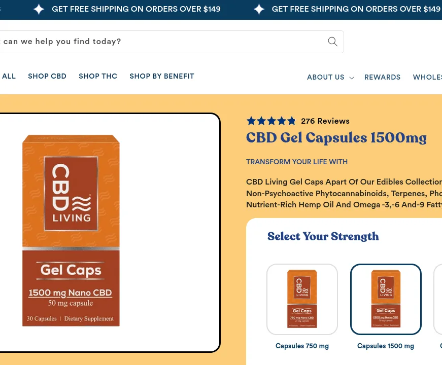 Living CBD Gel Capsules image 2