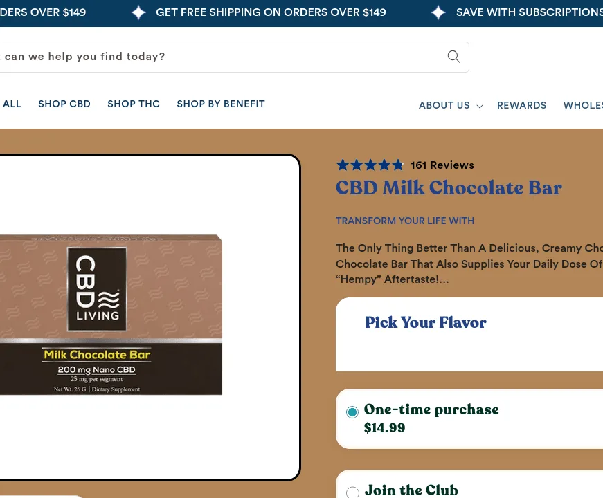 Living CBD Milk Chocolate Bar image 3