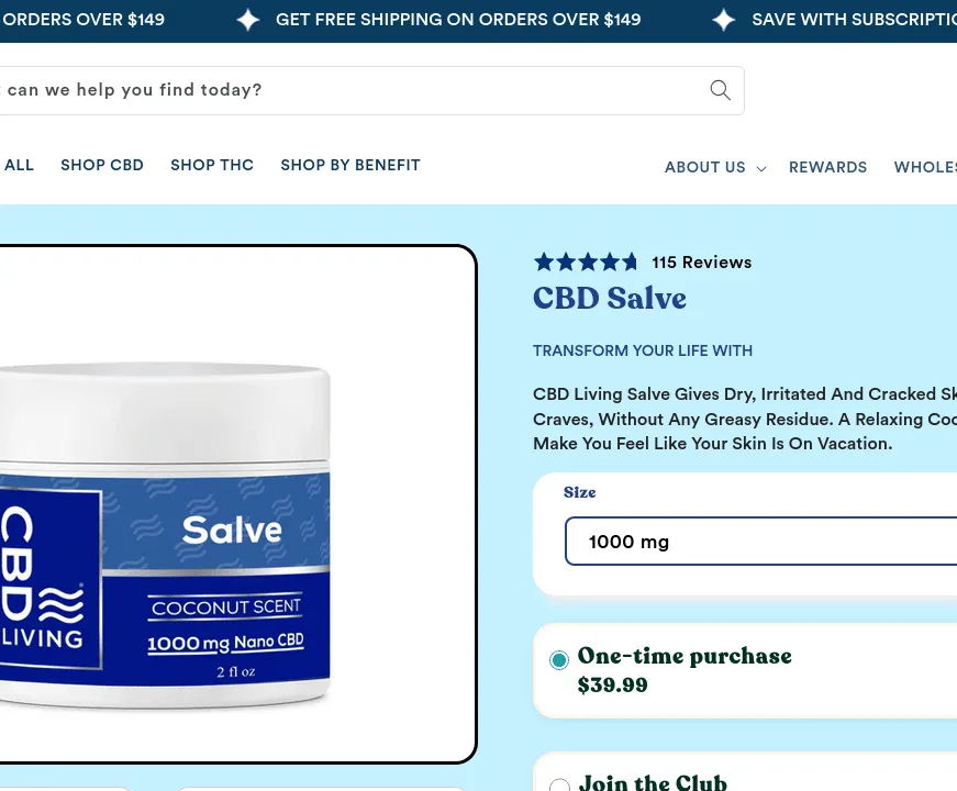 Living CBD Coconut Scent Salve image 4