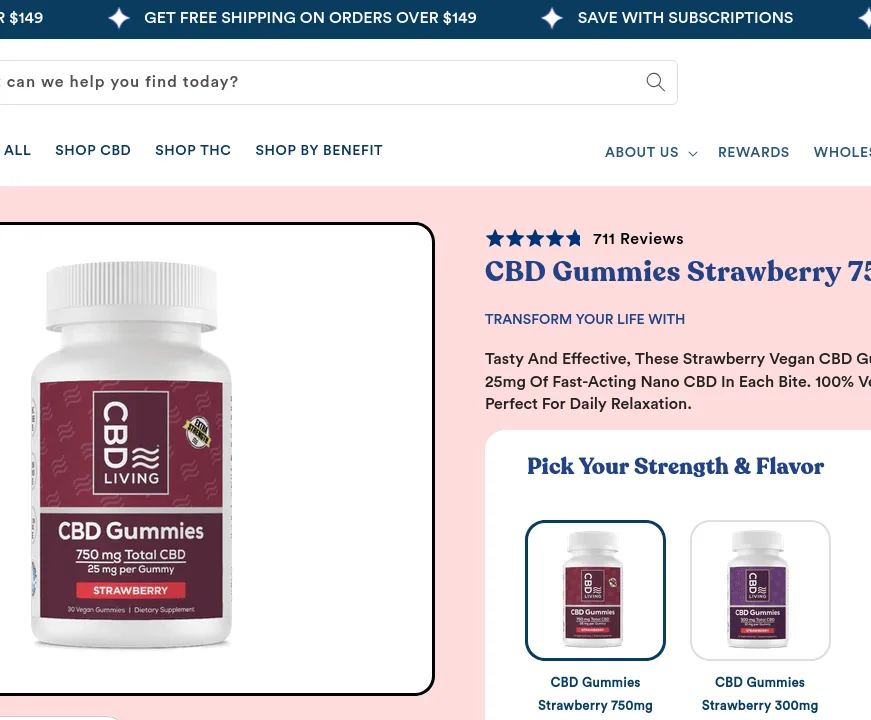 Living CBD Gummies Strawberry image 3