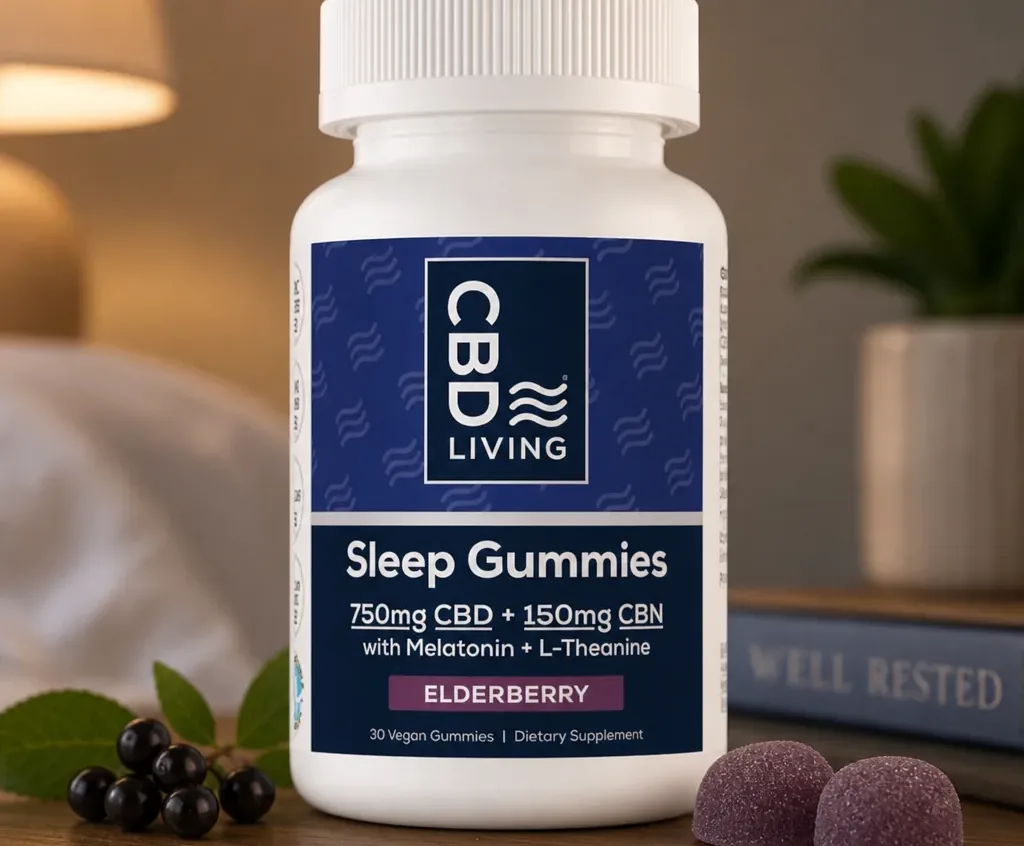 Living Vegan PM Gummies Elderberry Sleep