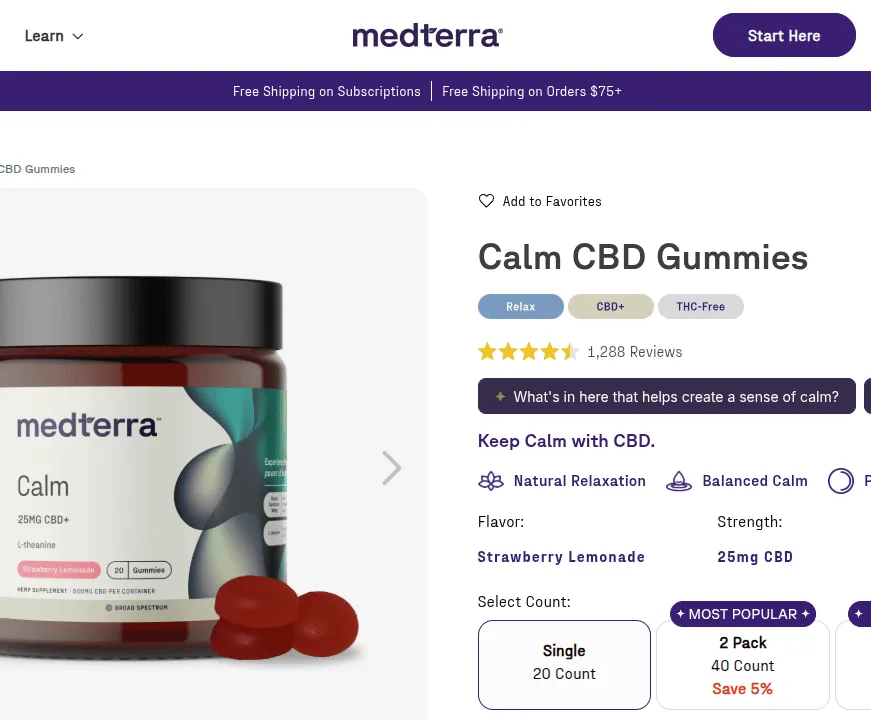 Medterra Calm CBD Gummies image 4