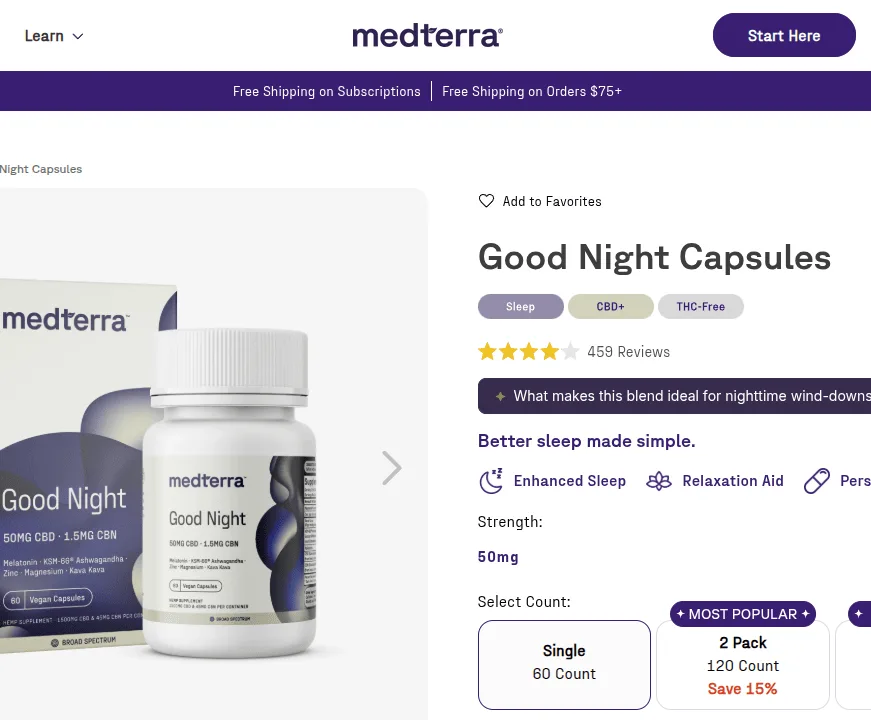 Medterra Good Night Capsules image 4