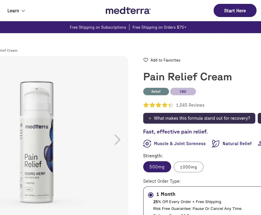 Medterra Pain Relief Cream image 4