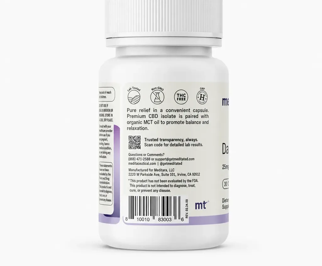 Medterra Daily Relief CBD Isolate Capsules image 3