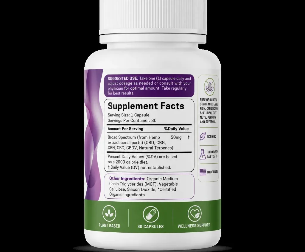 Medterra Enhanced Relief Broad Spectrum Capsules image 2