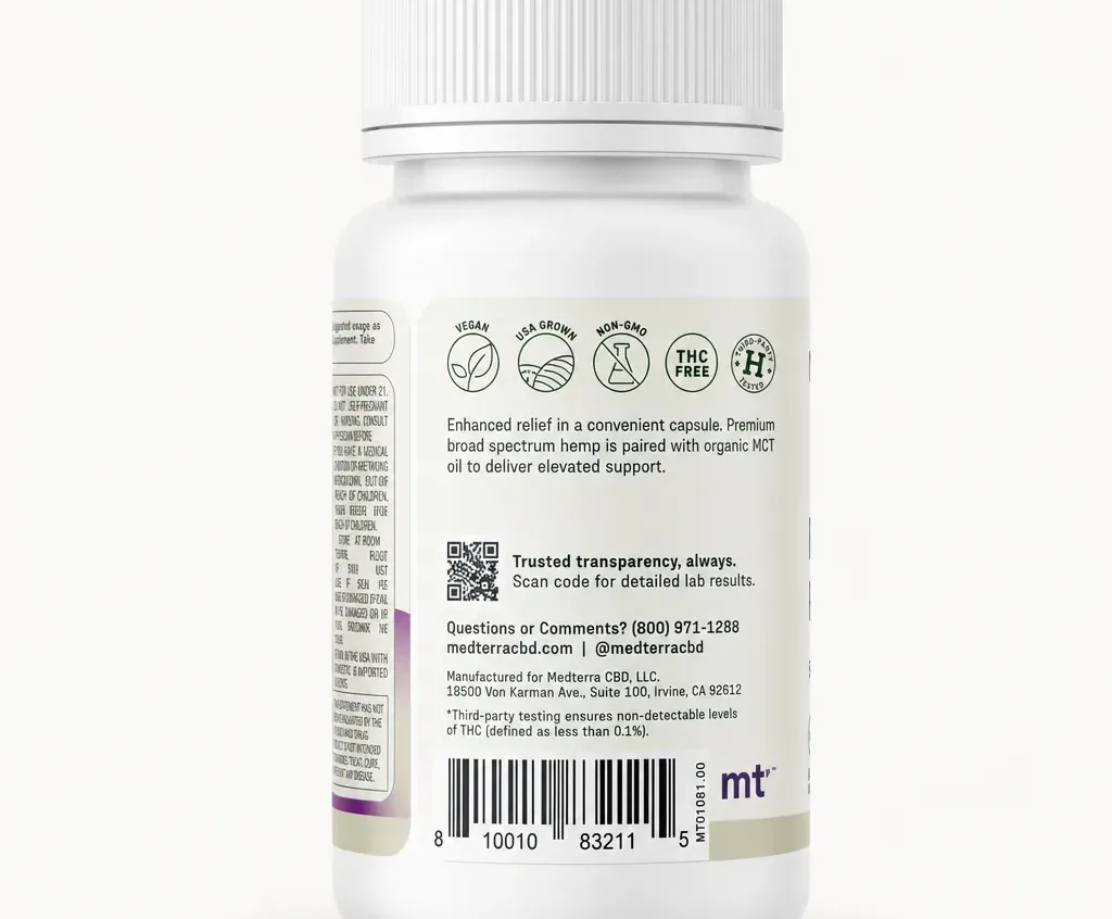 Medterra Enhanced Relief Broad Spectrum Capsules image 3