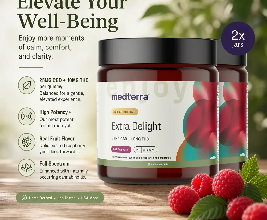 Medterra Extra Delight 10mg THC Gummies