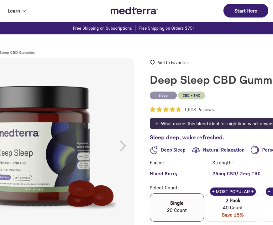 Medterra Deep Sleep CBD Gummies image 3