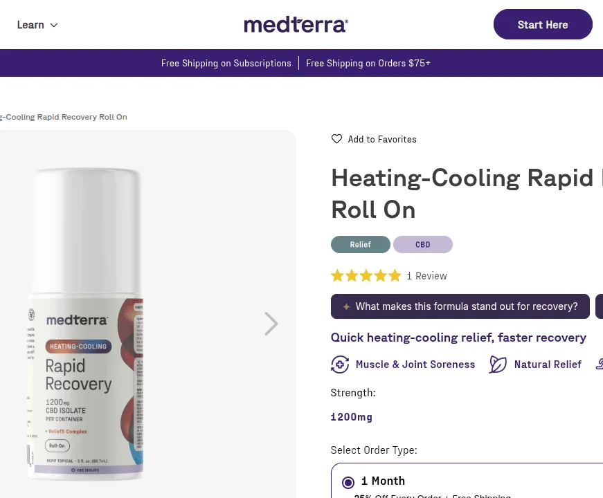 Medterra Heating-Cooling Rapid Recovery Roll On image 4