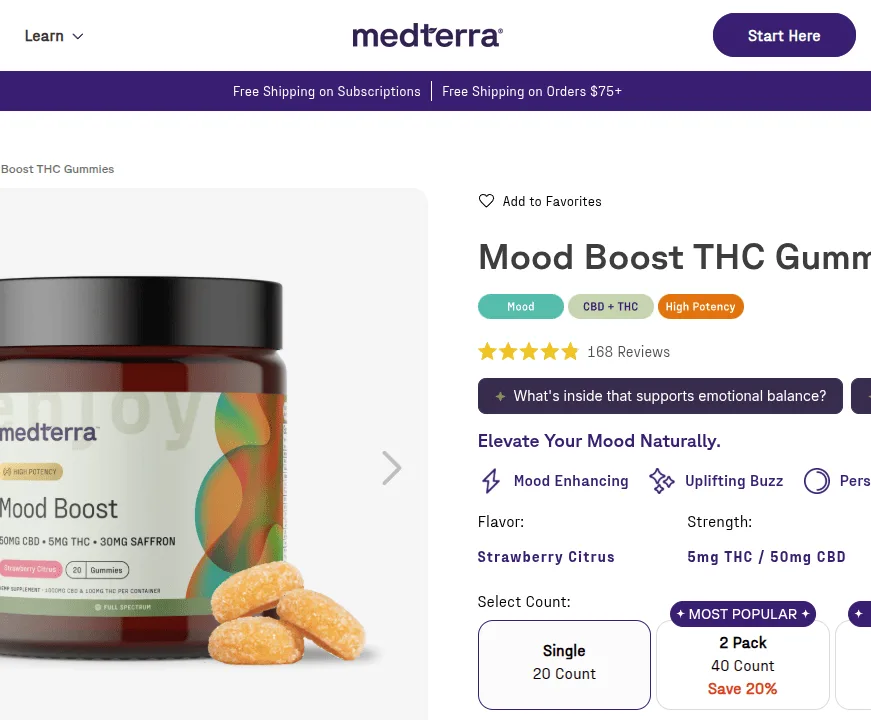Medterra Mood Boost THC Gummies image 4