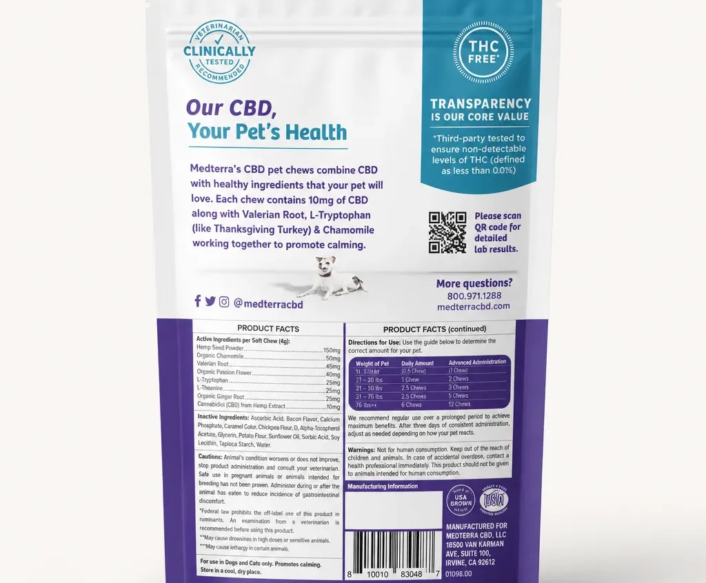Medterra Pet CBD Calming Chews image 2