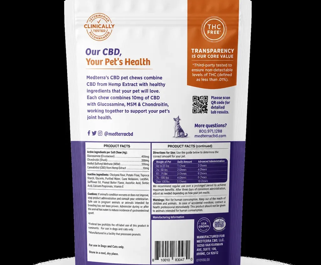 Medterra Pet CBD Joint Support Chews image 2