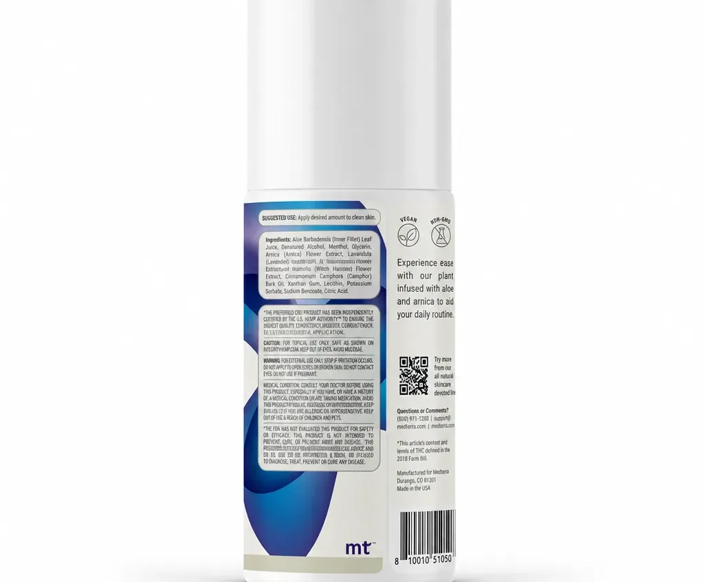 Medterra Rapid Recovery Cooling 1200mg CBD Roll On image 3