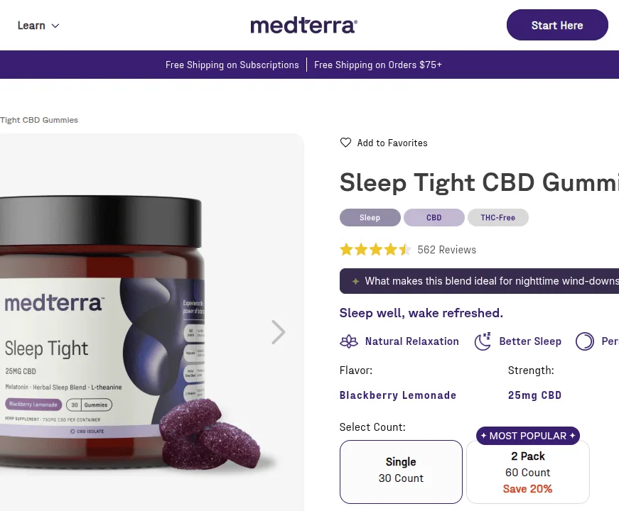 Medterra Sleep Tight CBD Gummies image 2
