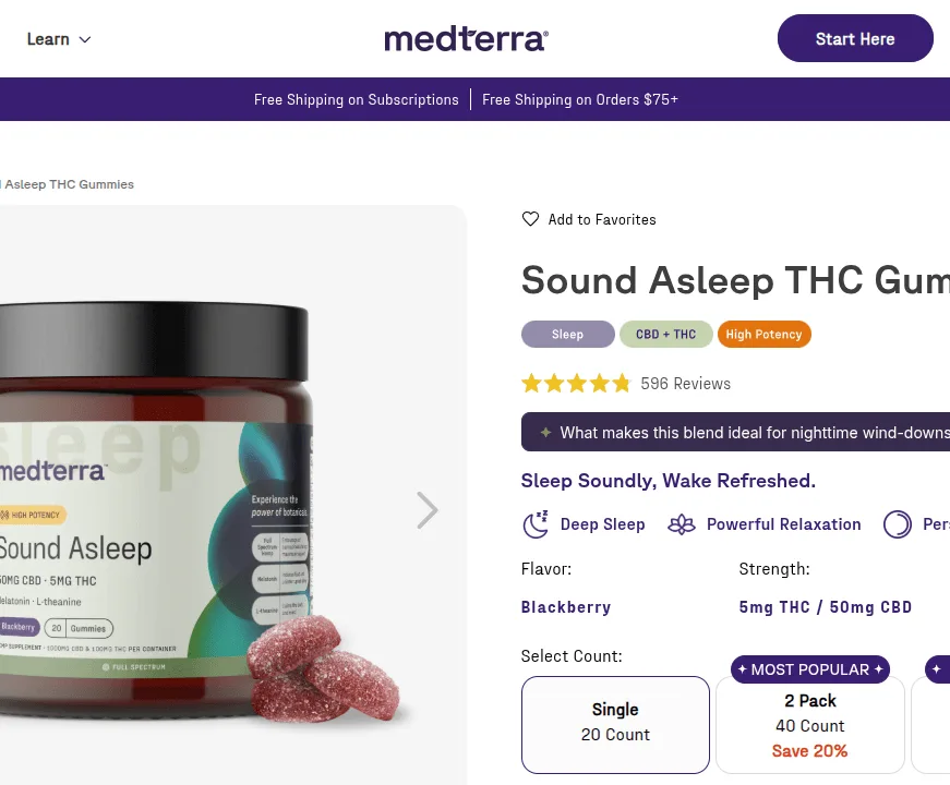 Medterra Sound Asleep THC Gummies image 3