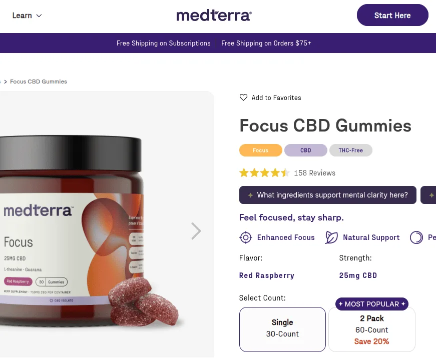 Medterra Focus CBD Gummies image 4