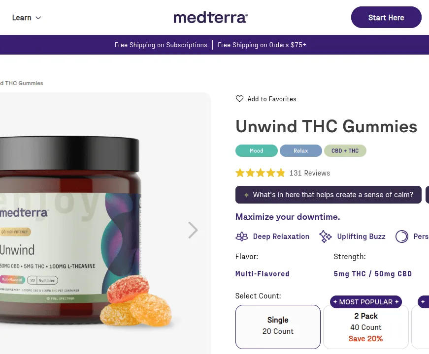 Medterra Unwind THC Gummies image 3