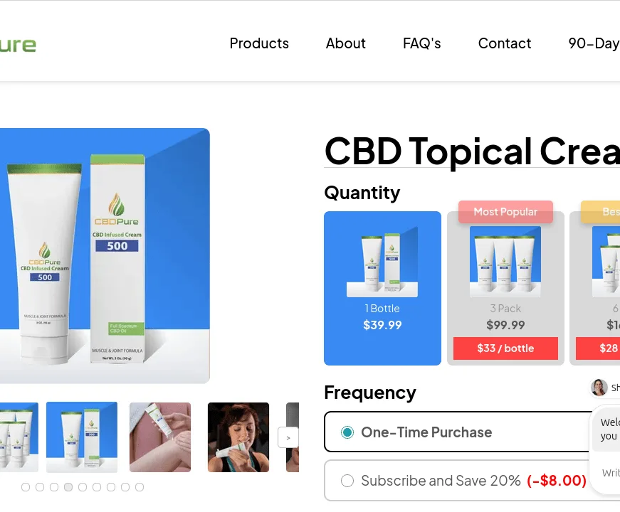 Pure CBDPure Muscle & Joint Cream image 4