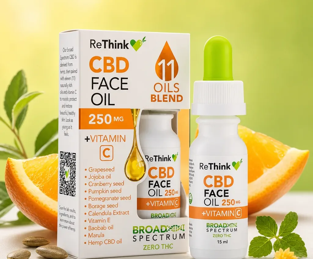 ReThink All Natural Face Oil + CBD & Vitamin C