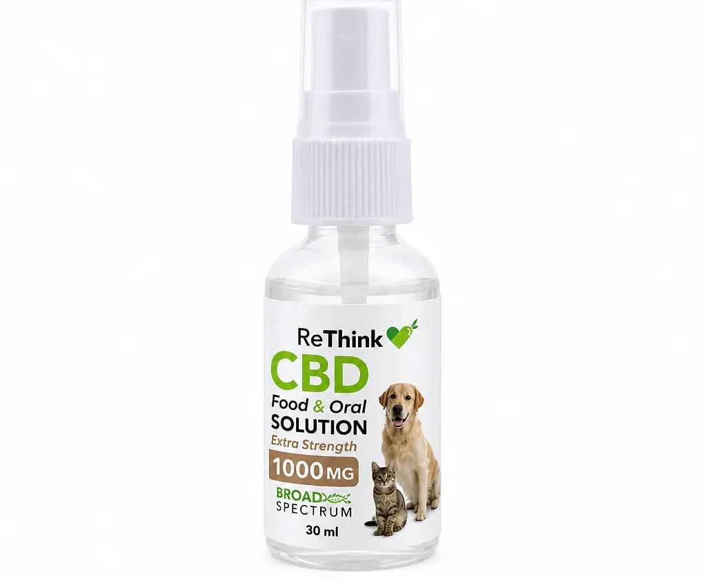 ReThink Bacon Flavored CBD Food & Oral Solution for Pets