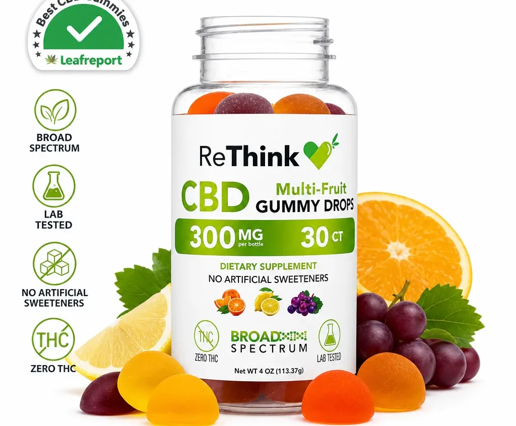ReThink CBD Gummy Drops - Multi-Fruit -