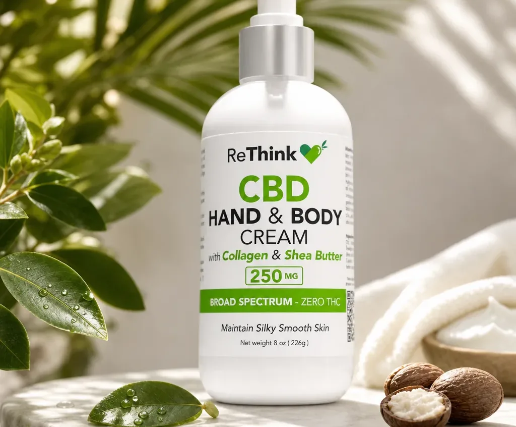 ReThink Hemp CBD Hand & Body Cream w/Collagen and Shea Butter