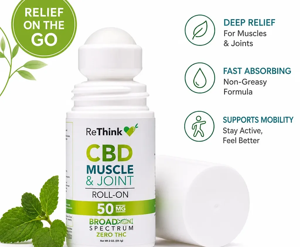 ReThink Hemp CBD Muscle & Joint Roll On image 2