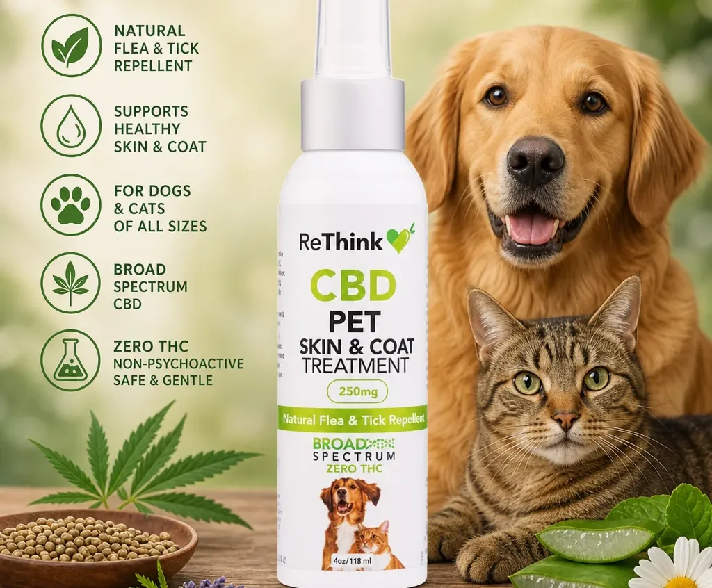 ReThink Pet Skin & Coat Natural Flea and Tick Treatment