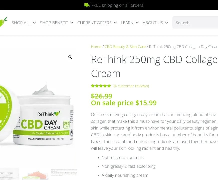 ReThink CBD Collagen Day Cream image 2