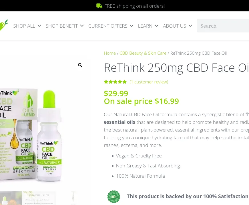 ReThink CBD Face Oil image 2