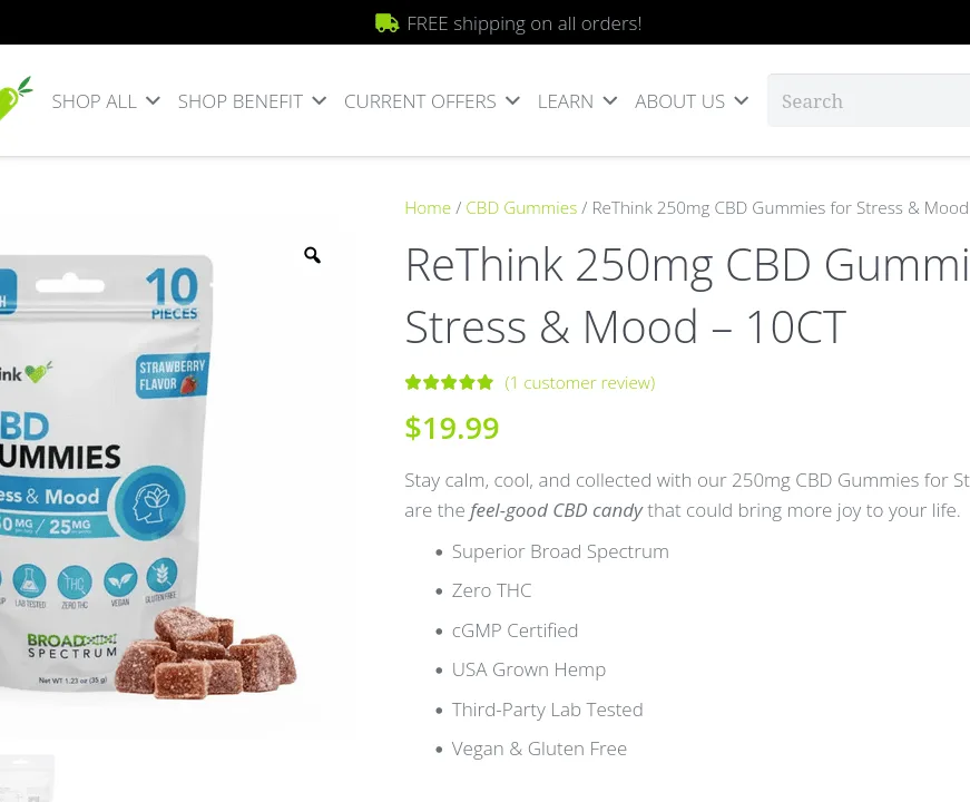 ReThink CBD Gummies for Stress & Mood image 3