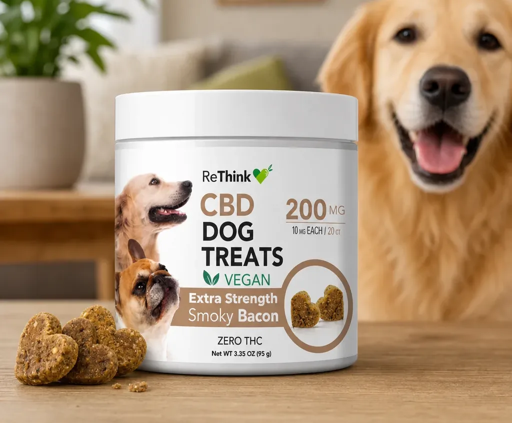 ReThink Vegan CBD Dog Treats - Smokey Bacon