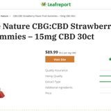 CBG:CBD Strawberry Flavor Fruit Gummies thumbnail