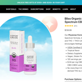 Bliss Organic Full Spectrum CBD Oil thumbnail
