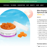 Bliss Organic Full Spectrum CBD Gummies thumbnail