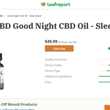 CBD Good Night CBD Oil - Sleep Blend thumbnail