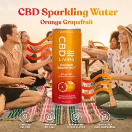 CBD Sparkling Water Orange Grapefruit 12-Pack