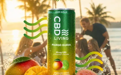 CBD Sparkling Water Mango Guava