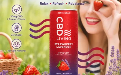 CBD Sparkling Water Strawberry Lavender 12-Pack