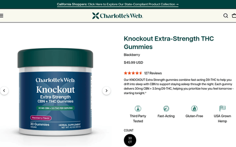 Knockout Extra-Strength THC Gummies