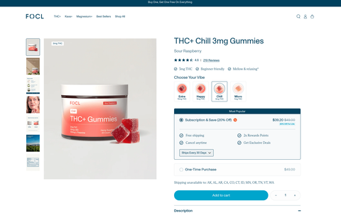 Chill Gummies Sour Raspberry
