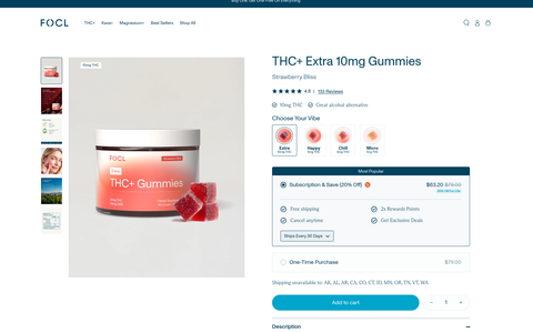 THC+ Extra Gummies